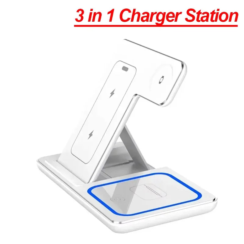 TriCharge Pro – 3-in-1 Wireless Charging Station